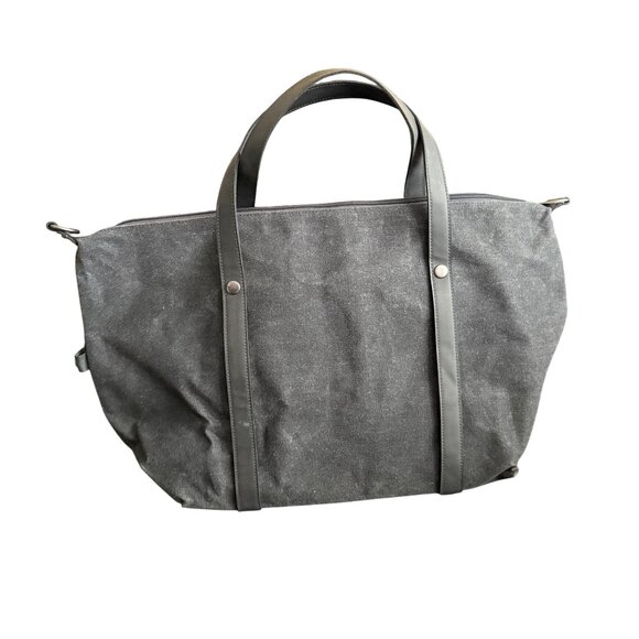 John Varvatos Canvas & Leather Tote Bag NWOT - Picture 4 of 5